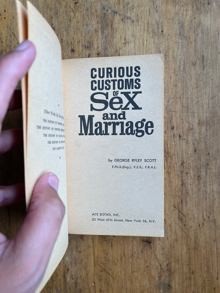 Curious Customs Of Sex And Marriage – Bellwoods Books