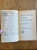 Henry Miller: Letters to Anais Nin