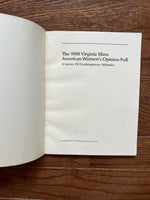 The 1980 Virginia Slims American Women's Opinion Poll